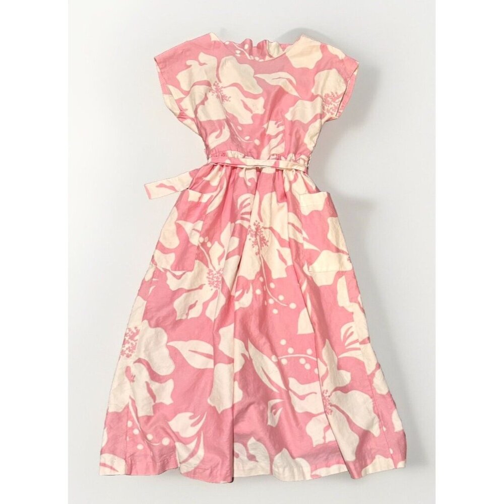 Sun Fashion Of Hawaii Floral Vintage Midi Dress Multicolor Vintage S- READ